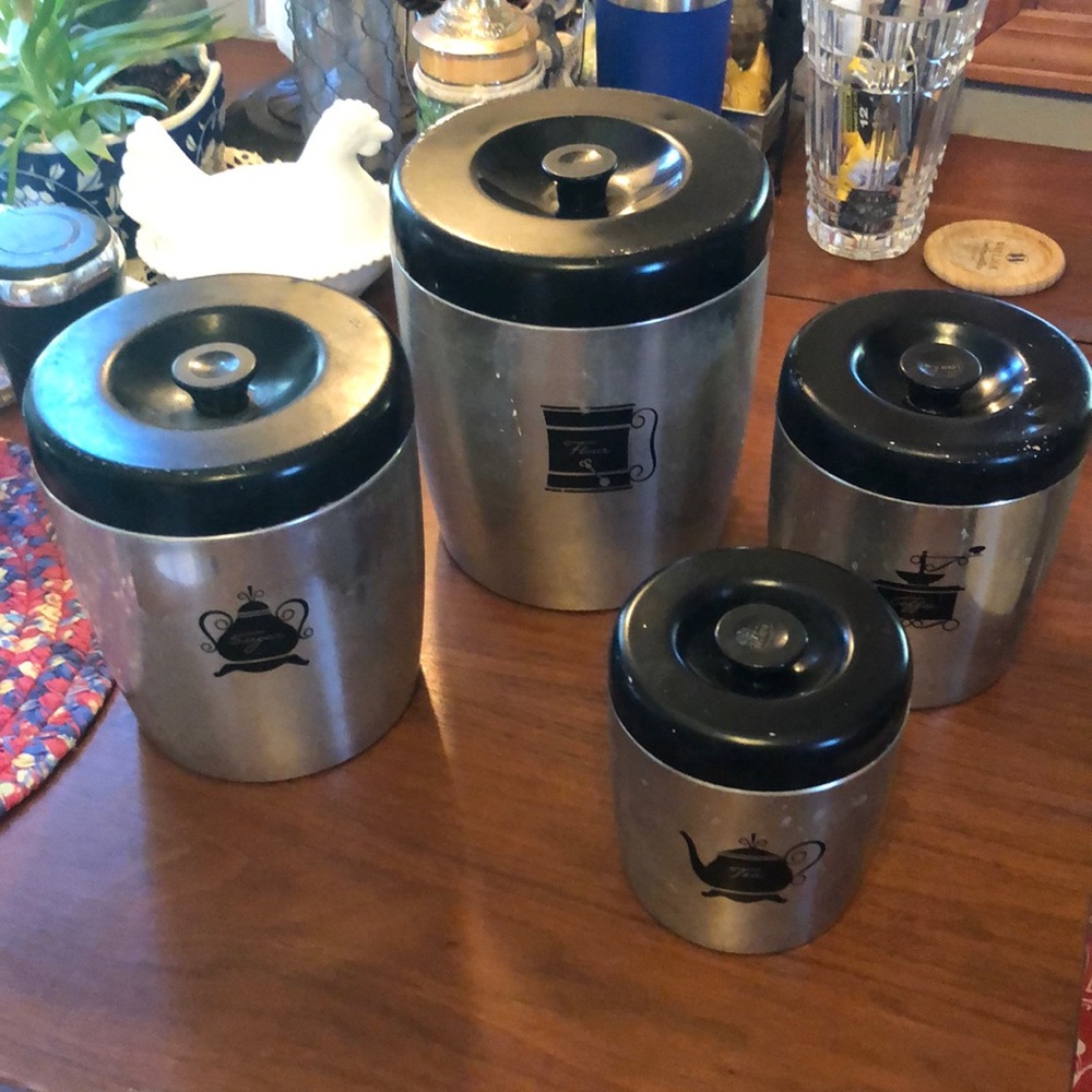 Vintage West Bend Aluminum Canister Set of 4
